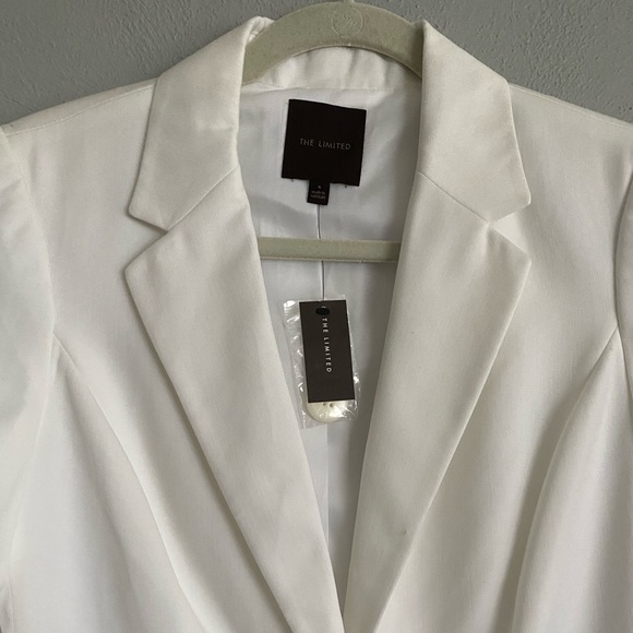 The Limited Womens Blazer Size Small One Button White Black Colorblock Office - Picture 2 of 11